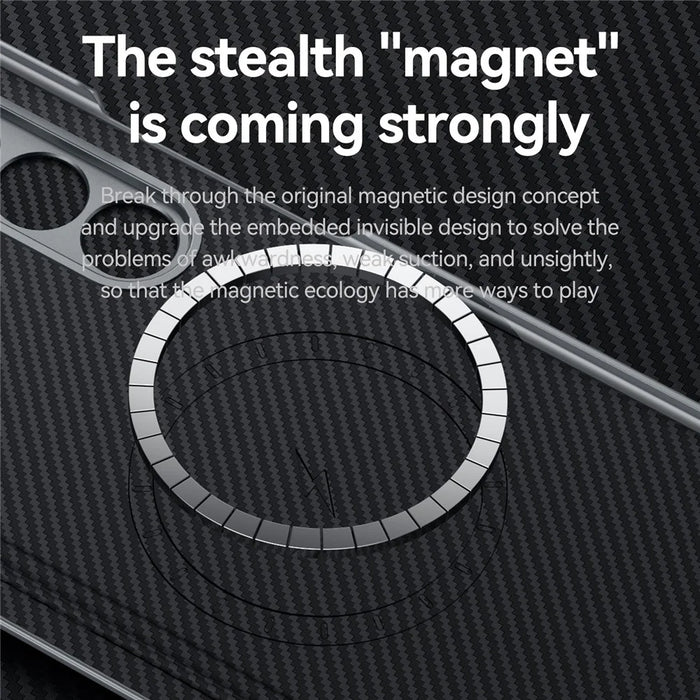 SULADA For Samsung Galaxy Z Fold6 5G Magnetic Case Carbon Fiber Texture Leather+PC Phone Cover - Black - 3