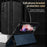 SULADA For Samsung Galaxy Z Fold6 5G Case PU Leather+PC Anti-Drop Stand Phone Case - Black - 2