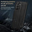 SULADA For Samsung Galaxy Z Fold6 5G Case PU Leather+PC Anti-Drop Stand Phone Case - Black - 6