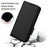 For HTC U24 Pro 5G Case with Wrist Strap Litchi Texture PU Leather Wallet Phone Cover - Black - 6