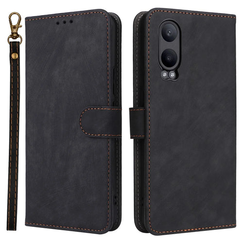 For OnePlus Nord CE4 Lite 5G / Oppo K12x 5G (China) Case PU Leather RFID Blocking Phone Cover - Black - 1