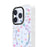JAUCASE For iPhone 14 Pro Max Case Rhinestone Flower Pattern Phone Cover Compatible with MagSafe - Colorful Flower+White - 5