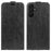 For Samsung Galaxy M15 5G Case Vertical Flip Card Slots Leather Phone Cover - Black - 1
