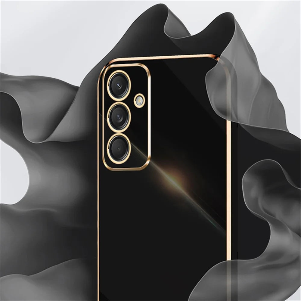 XINLI For Samsung Galaxy M55 5G / C55 5G / F55 5G Case TPU Phone Cover Electroplating Frame - Cyan - 4