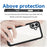For iPhone 16 Plus Case TPU Frame Clear Acrylic Back Phone Cover - Black - 3