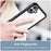 For iPhone 16 Plus Case TPU Frame Clear Acrylic Back Phone Cover - Black - 4