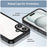 For iPhone 16 Plus Case TPU Frame Clear Acrylic Back Phone Cover - Black - 5