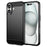 For iPhone 16 Case Brushed Soft TPU Phone Cover Carbon Fiber Texture - Black - 1