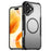 For iPhone 16 Plus Magnetic Case TPU+PC Phone Cover Carbon Fiber Texture - Black - 1
