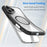 For iPhone 16 Plus Magnetic Case TPU+PC Phone Cover Carbon Fiber Texture - Black - 2