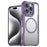 For iPhone 16 Pro Max Magnetic Case Carbon Fiber Texture TPU+PC Phone Cover - Purple - 1