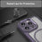 For iPhone 16 Pro Max Magnetic Case Carbon Fiber Texture TPU+PC Phone Cover - Purple - 4