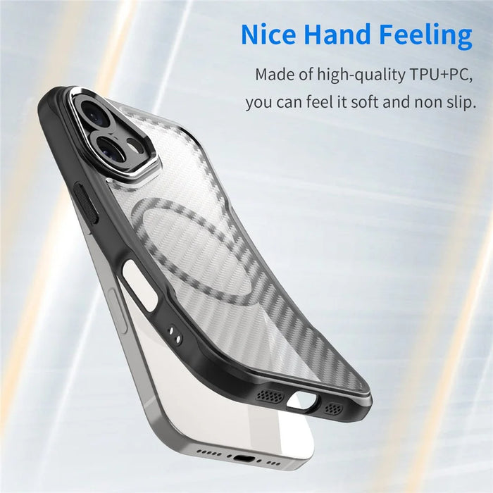 For iPhone 16 Case Compatible with MagSafe TPU+PC Drop-Proof Phone Cover - Black - 2