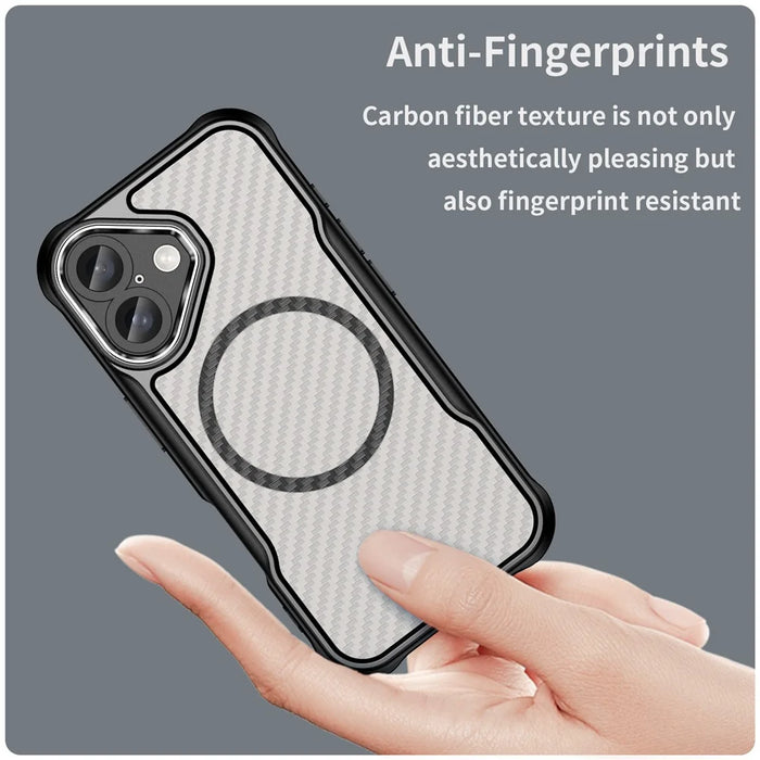 For iPhone 16 Case Compatible with MagSafe TPU+PC Drop-Proof Phone Cover - Black - 3