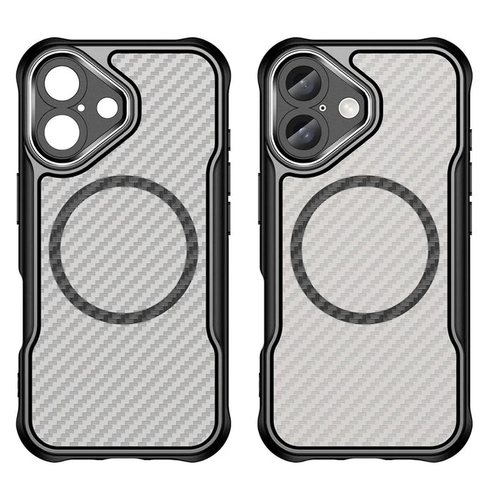 For iPhone 16 Case Compatible with MagSafe TPU+PC Drop-Proof Phone Cover - Black - 6