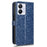 For Blackview Color 8 / Oscal Modern 8 Stand Case Dot Pattern Magnetic Clasp PU Leather Phone Cover - Dark Blue - 7