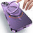 For iPhone 14 Case Compatible with MagSafe PC+TPU Kickstand Electroplating Phone Cover - Purple - 4