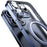 For iPhone 13 Pro Magnetic Case Full Camera Protection PC+TPU Phone Cover Invisible Kickstand - Blue - 5