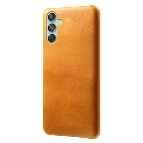 For Samsung Galaxy M55 5G / C55 5G / F55 5G Case PU Leather + Hard PC Phone Cover Calf Texture - Orange - 1