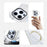JAUCASE For iPhone 15 Pro Case Drop-Proof Clear PC+TPU Cover Compatible with MagSafe - Gold - 6