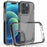 TPU Mobile Phone Case for iPhone 14 Pro Max, Clear Soft Cell Phone Cover Black Color Frame Anti-scratch Shell - 1