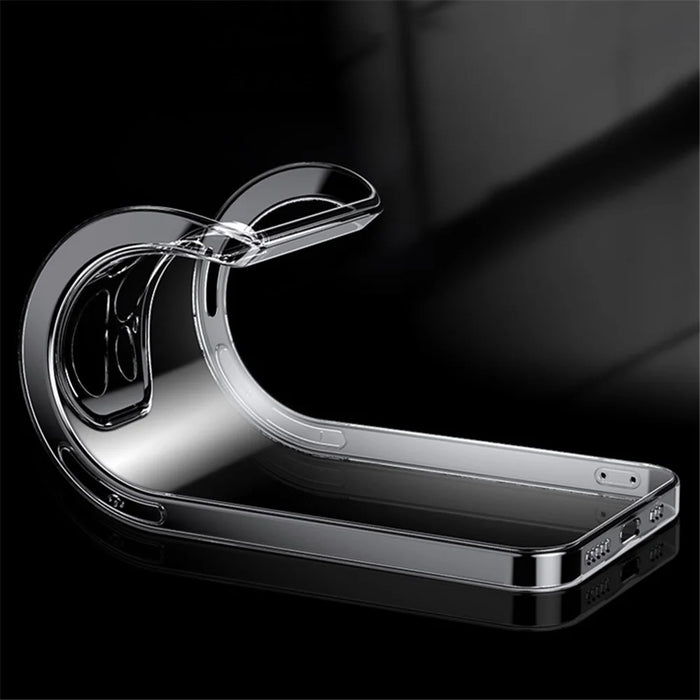 TPU Mobile Phone Case for iPhone 14 Pro Max, Clear Soft Cell Phone Cover Black Color Frame Anti-scratch Shell - 4