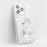 JAUCASE For iPhone 15 Pro Max Crack Pattern PC+TPU Case Mirror Surface Phone Cover Compatible with MagSafe - White - 2