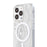 JAUCASE For iPhone 14 Pro Max Epoxy Crack Pattern Case Mirror Surface PC+TPU Phone Cover Compatible with MagSafe - White - 5