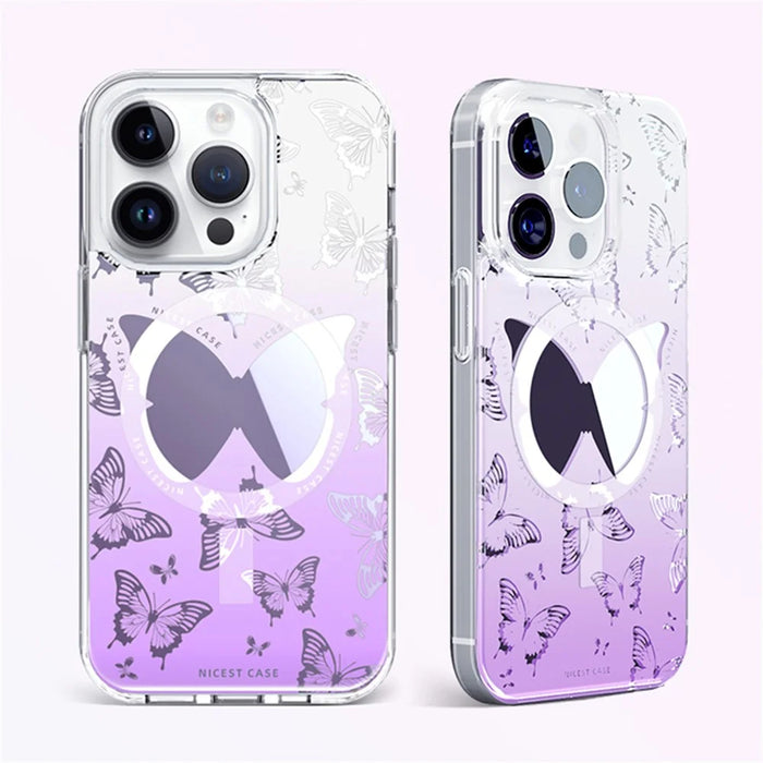 JAUCASE For iPhone 14 Pro Case Mirror Surface PC+TPU Phone Cover Compatible with MagSafe - 2