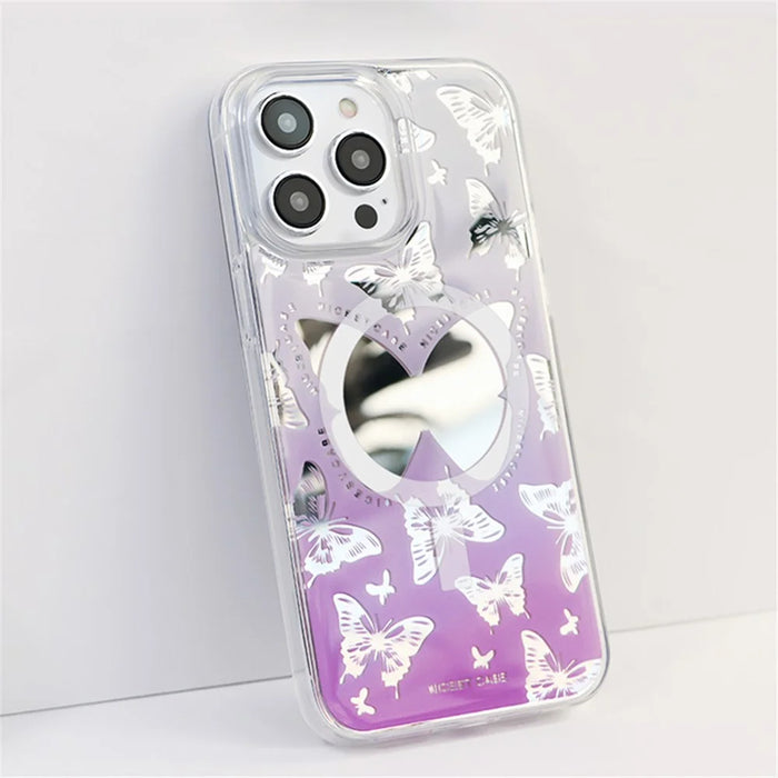 JAUCASE For iPhone 14 Pro Case Mirror Surface PC+TPU Phone Cover Compatible with MagSafe - 4