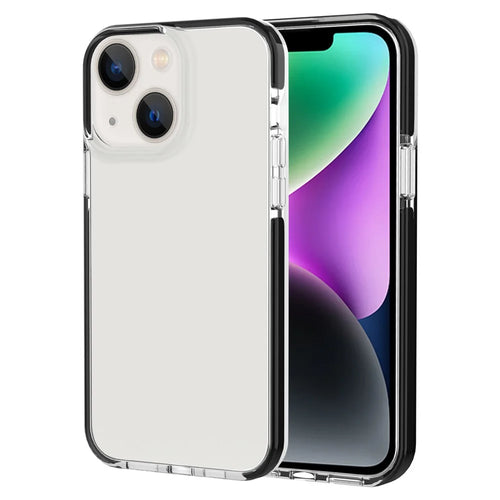 Mobile Phone Cover for iPhone 14 Plus, Black Frame Frop Protection Clear Soft TPU Panel Phone Case - 1