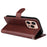 For iPhone 16 Pro Case Card Holder Leather Stand Wallet Phone Cover - Brown - 4