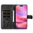For iPhone 16 Case Zipper Pocket Wallet Shockproof PU Leather Phone Cover - Black - 2
