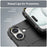 For iPhone 16 Plus Case Soft TPU Phone Cover Square Grid Texture Anti-Slip - Black - 3