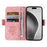 BETOPNICE 001 for iPhone 16 Pro Max Case Wallet Leather Phone Cover with Strap - Pink - 2