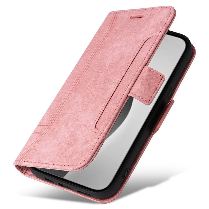 BETOPNICE 001 for iPhone 16 Pro Max Case Wallet Leather Phone Cover with Strap - Pink - 5