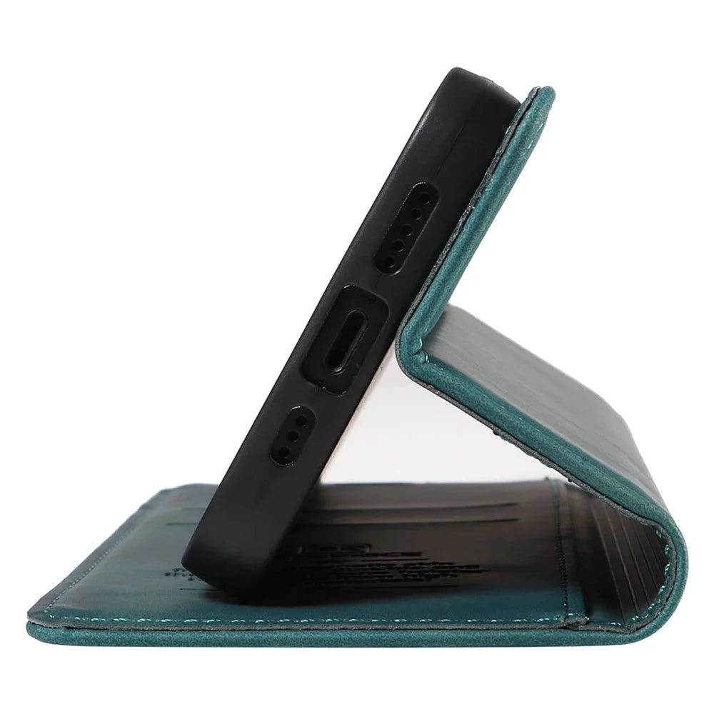 BETOPNICE 003 For iPhone 16 Plus Case RFID Blocking PU Leather Phone Cover - Green - 5