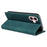 BETOPNICE 003 For iPhone 16 Leather Case Wallet Stand Protective Phone Cover - Green - 4