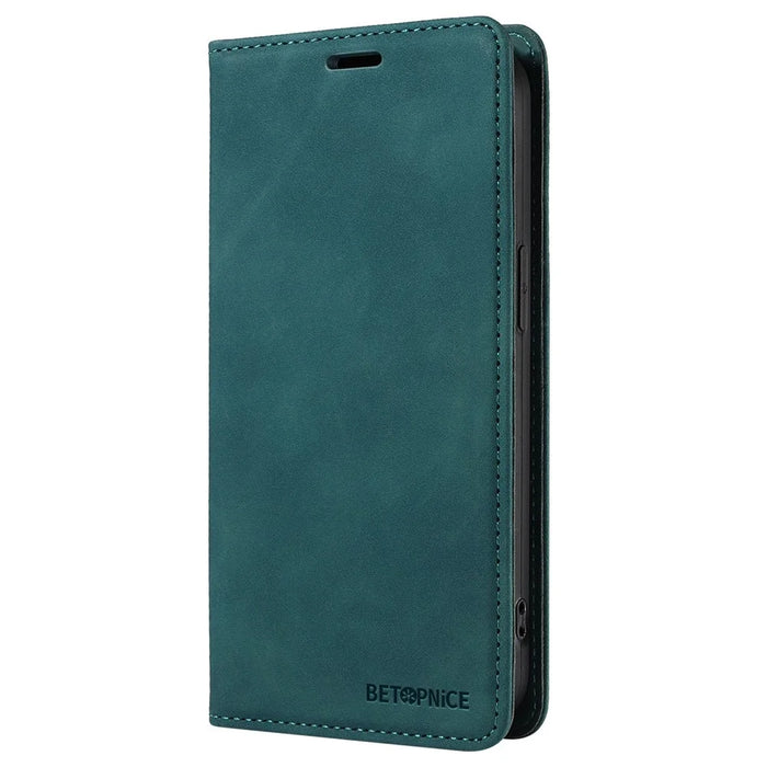BETOPNICE 003 For iPhone 16 Leather Case Wallet Stand Protective Phone Cover - Green - 7