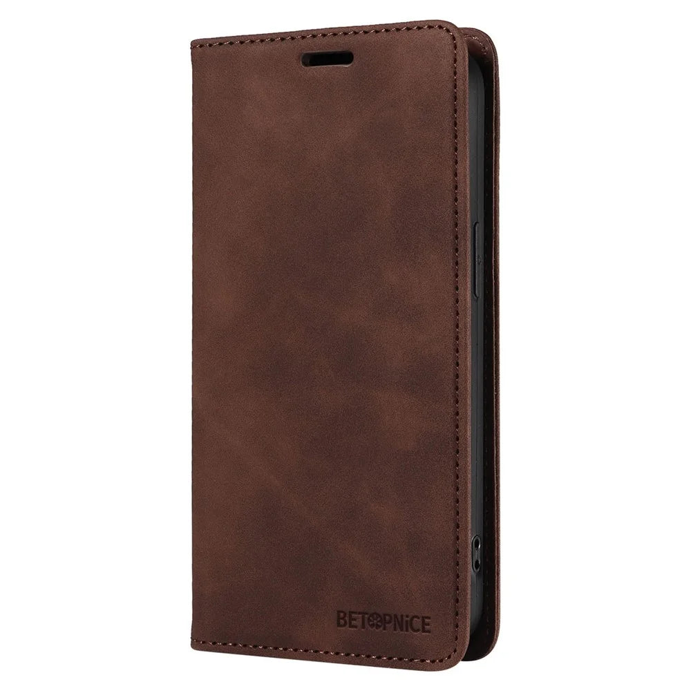 BETOPNICE 003 For Sony Xperia 5 V Case RFID Blocking Leather Phone Cover - Brown - 7
