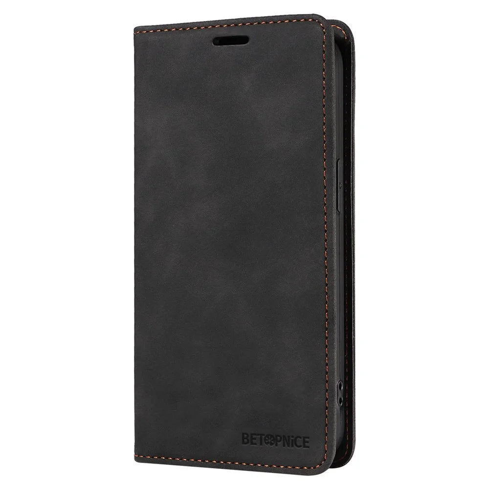 BETOPNICE 003 For Sony Xperia 1 V Case Magnetic Auto-Absorbed Leather Phone Cover - Black - 7