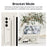 For Samsung Galaxy Z Fold6 5G Case Hinge Protection Leather Back Cover with Front Screen Film / Stylus - Milk White - 5