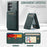 FIERRE SHANN 025 Style For Samsung Galaxy S24 Ultra Case Leather+TPU Card Slots Phone Cover - Green - 6
