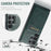 FIERRE SHANN 025 Style For Samsung Galaxy S24 Ultra Case Leather+TPU Card Slots Phone Cover - Green - 7