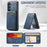 FIERRE SHANN 025 Style For Samsung Galaxy S24 Case PU+TPU Phone Cover Magnetic Case - Blue - 6