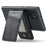 FIERRE SHANN 025 Style For Samsung Galaxy S23 Ultra Kickstand Case PU+TPU Phone Cover with Card Bag - Black - 4