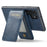 FIERRE SHANN 025 Style For Samsung Galaxy S22 Ultra 5G Case RFID Blocking Leather+TPU Phone Cover Detachable - Blue - 4