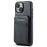 FIERRE SHANN 025 Style For iPhone 14 Plus Case Kickstand Card Slots Leather Back Phone Cover - Black - 3