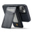 FIERRE SHANN 025 Style For iPhone 14 Plus Case Kickstand Card Slots Leather Back Phone Cover - Black - 4