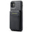 FIERRE SHANN 025 Style For iPhone 11 Case Leather+TPU Phone Cover Detachable Card Bag - Black - 3